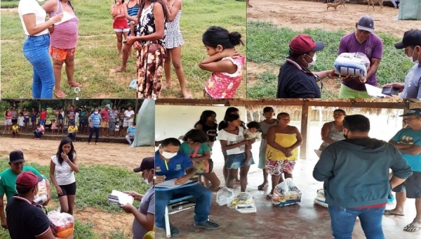 Prefeitura de Tocantínia distribui cestas básicas para as comunidades indígenas do município