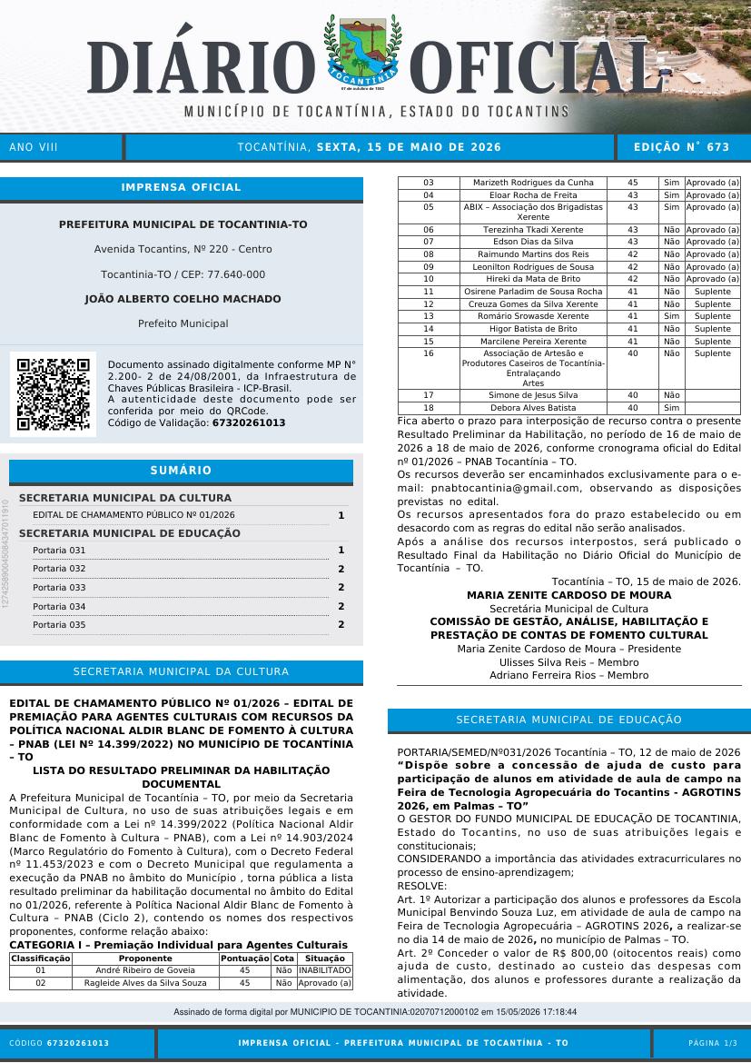 Capa da edição