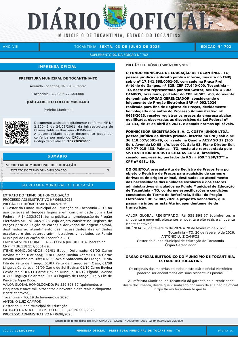 Capa da edição