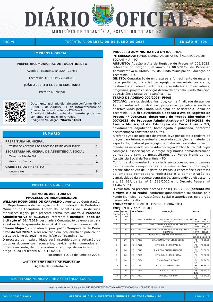 Capa da edição