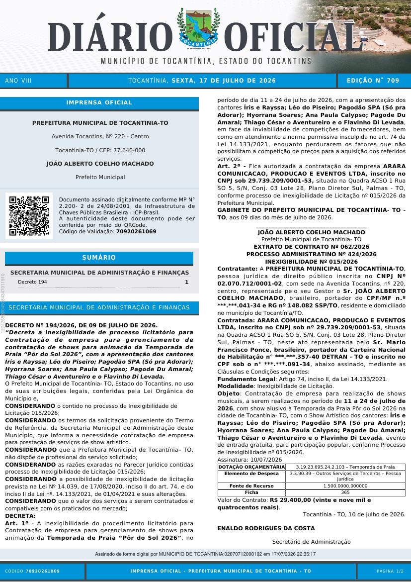 Capa da edição