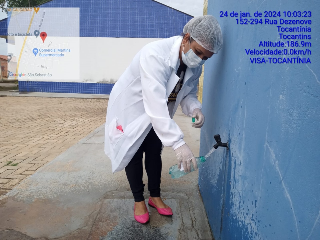 Vigilância Sanitária Municipal faz coletas para análise da qualidade da água distribuída em Tocantínia