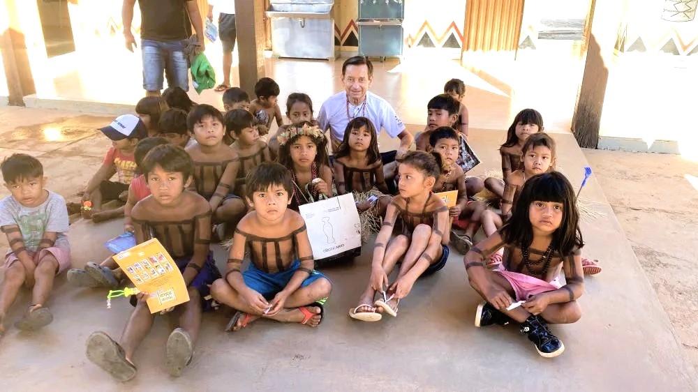 Roda e conversa com o poeta Zacarias Martins movimenta escola indígena Xerente, em Tocantínia
