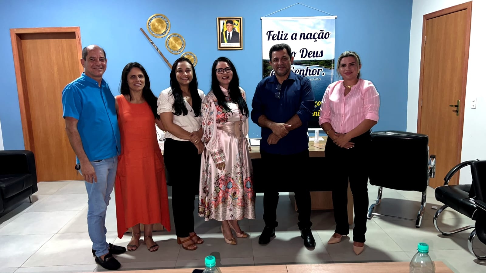 Prefeito reeleito de Tocantínia, João Alberto recebe visita de prefeita reeleita de Miracema, Camila Fernandes