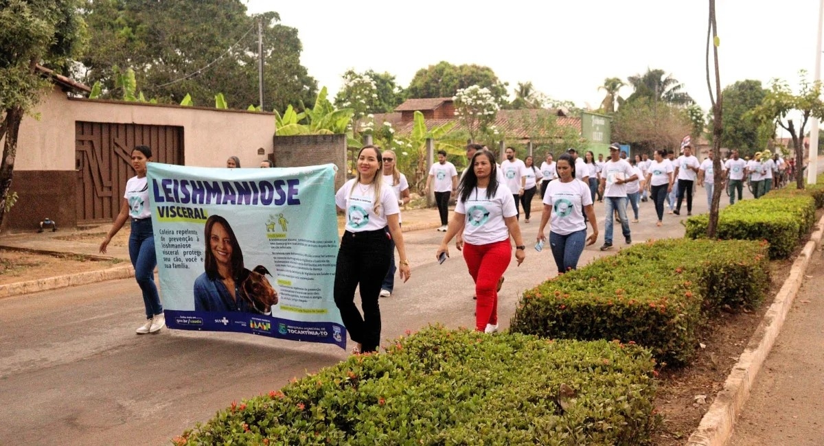 Caminhada marca a Semana Nacional de Controle e Combate à Leishmaniose e faz alerta para prevenção em Tocantínia