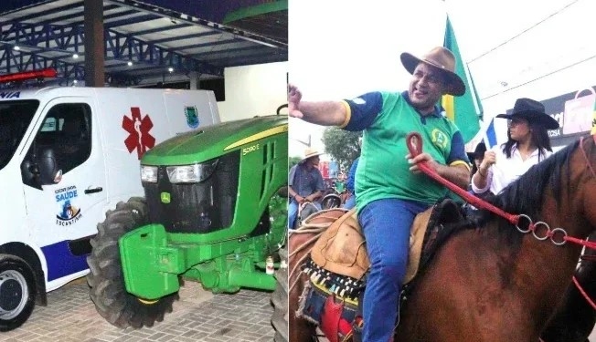 Prefeito João Alberto inaugura Feira Municipal, entrega ambulância e trator agrícola à população e promove cavalgada que marcou semana festiva dos 72 anos de Tocantínia